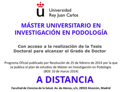 Máster universitario en investigación en podología urjc Ricardo Becerro de Bengoa