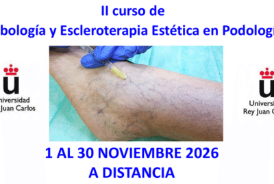 CURSO ONLINE DE FLEBOLOGÍA Y ESCLEROTERAPIA ESTÉTICA EN PODOLOGÍA