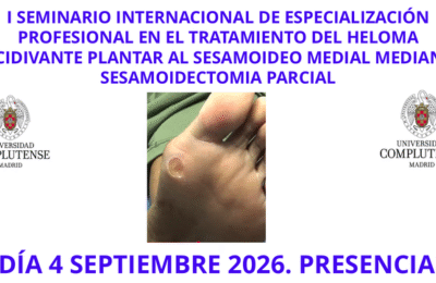 SEMINARIO INTERNACIONAL DE ESPECIALIZACIÓN PROFESIONAL EN EL TRATAMIENTO DEL HELOMA RECIDIVANTE PLANTAR AL SESAMOIDEO MEDIAL MEDIANTE SESAMOIDECTOMIA PARCIAL